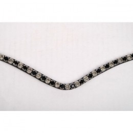 Montar Fair Browband Black crystal curved