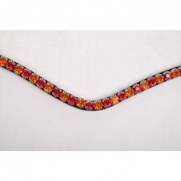 Montar Fair Browband Red crystal curved