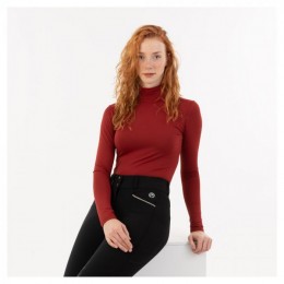 ANKY FW'23 Mockneck Shirt Dark Scarlet