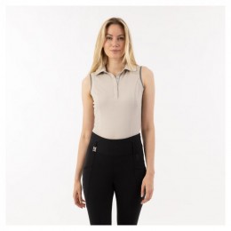 ANKY SS'24 Sleeveless Polo Shirt Nacreous Clouds