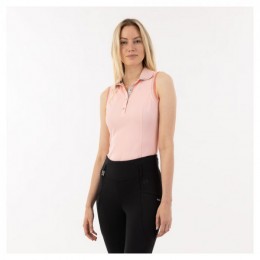 ANKY SS'24 Sleeveless Polo Shirt Pale Rosette