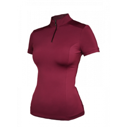 Equestrian Stockholm Bordeaux UV Protection Top Short Sleeve