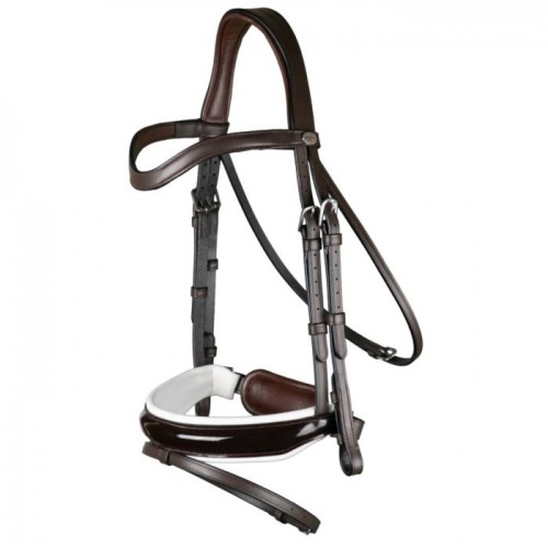 Dyon Snaffle bridle white padded