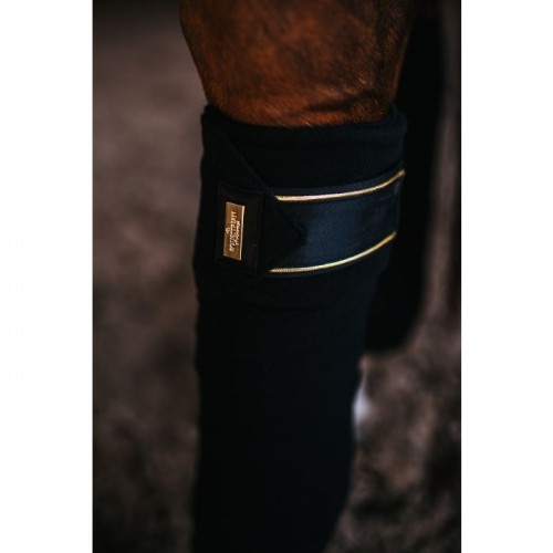 Equestrian stockholm SS'23 Black Edition Gold fleece bandages
