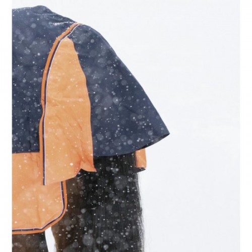 EQUITHÈME Tyrex 600D Rain Rug Navy/Orange