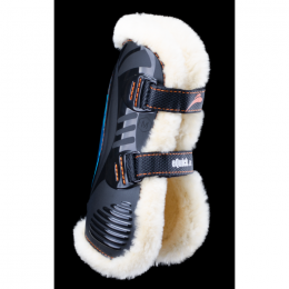 eQuick eShock tendon boots Fluffy velcro Front