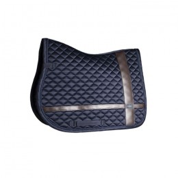 Equestrian Stockholm jumping saddle pad Leather Deluxe Silver