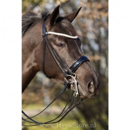 Premiera ''Prades'' Black double bridle with crystal browband
