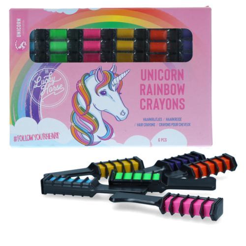 Lucky Horse Unicorn Rainbow Hair Chalk