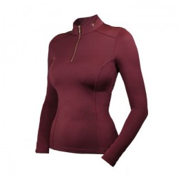 Equestrian Stockholm FW'23 New Maroon Essential Mesh Top