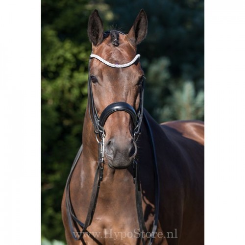 Premiera ''Levanto'' Black double bridle with crystal browband