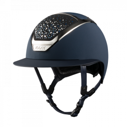 Kask Star Lady 2.0 Кристаллы Жемчуг Океанский темно-синий-Серебристый