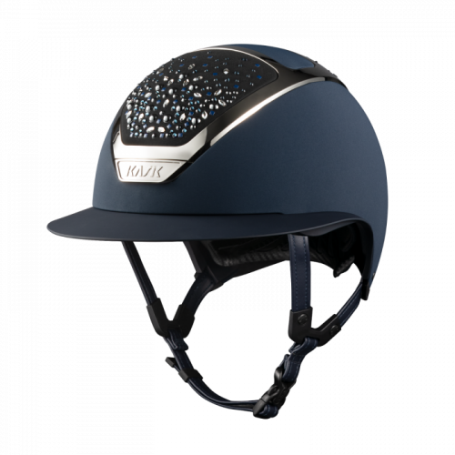 Kask Star Lady 2.0 Кристаллы Жемчуг Океанский темно-синий-Серебристый