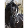 Premiera "Verona" black anatomical bridle with white padded noseband