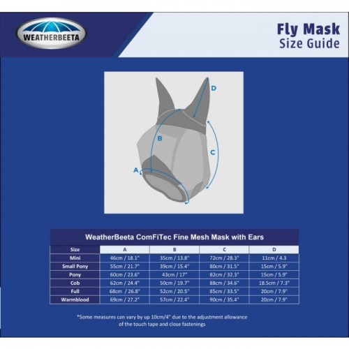 Weatherbeeta ComFiTec Deluxe Fine Mask with ears