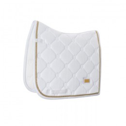 Equestrian Stockholm dressage saddle pad White perfection Gold