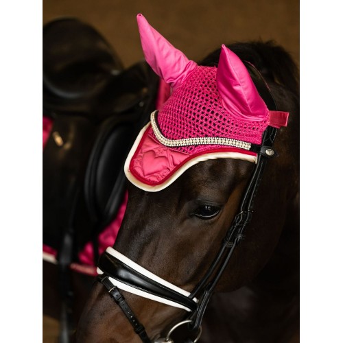 PS of Sweden SS26 Heart Ear Bonnet Thrill Pink