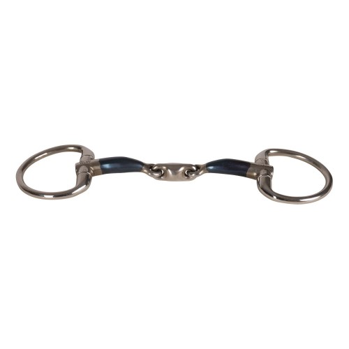 Velari Double-Jointed Eggbutt Snaffle Sweet Iron 14mm