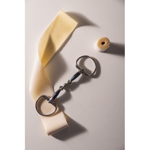 Velari Double-Jointed Eggbutt Snaffle Sweet Iron 14mm