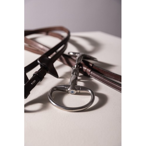 Velari Double Jointed Eggbutt Snaffle Stainless Steel 16 mm