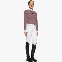 Cavalleria Toscana FW'22 Mini CT Print L/S Brushed джерси молнией турнирное поло для девочек