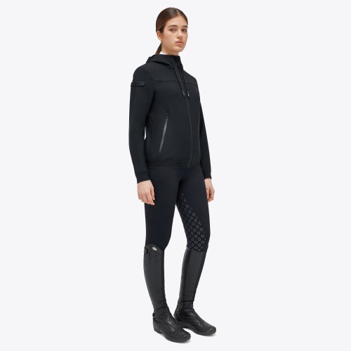 Cavalleria Toscana FW'23 Jersey Velvet Hooded Full Zip Softshell Jacket Women