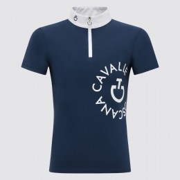 Cavalleria Toscana FW'23 CT Orbit джерси S/S турнирный молнией поло для девочек