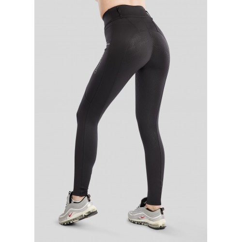Montar SS26 MOEverlisa Pull-Ons with Champagne Crystals, Black, Full Grip