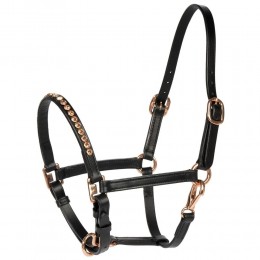 Harry's Horse пони/жеребёнок кожаный недоуздок Crystal Rose Gold