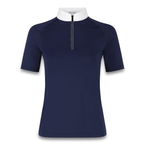 Kentucky Show Shirt Women Classic with Glitter Zipper Short Sleeve