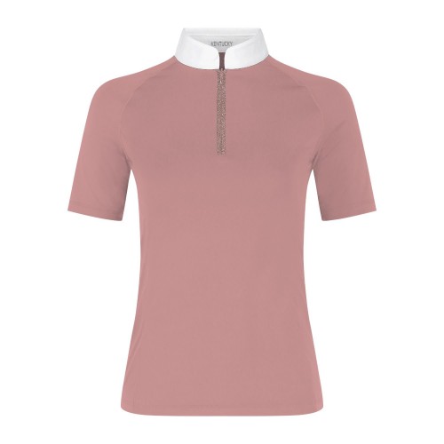 Kentucky Show Shirt Women Classic with Glitter Zipper Short Sleeve
