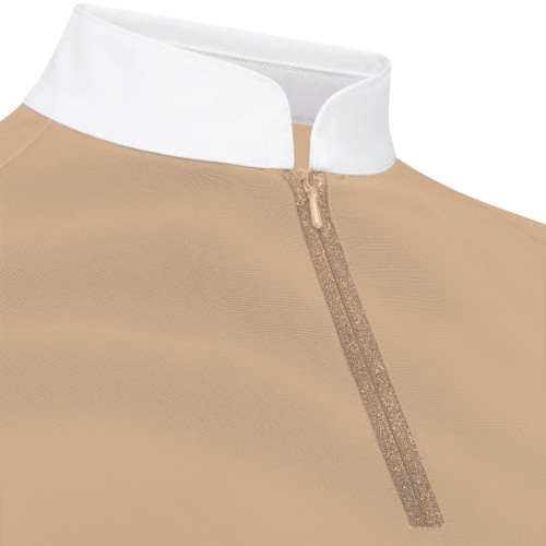 Kentucky Show Shirt Women Classic with Glitter Zipper Short Sleeve