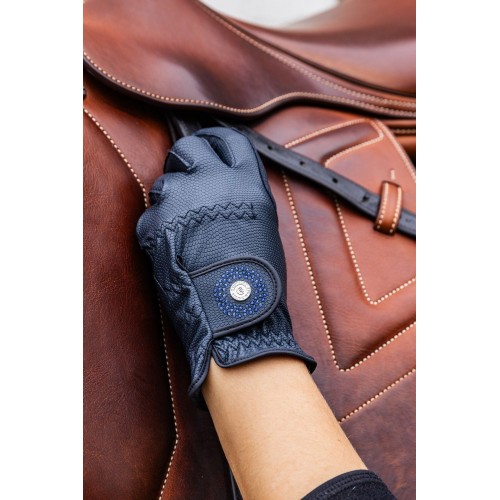 Kentucky Riding Gloves with Grip and Tone-on-Tone Glitter