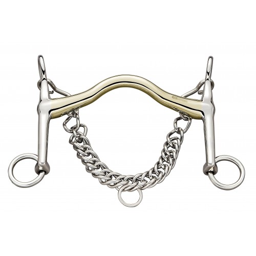 Sprenger Bemelmans dressage curb bit with medium tongue port, 16 mm, 70 mm shanks, SENSOGAN