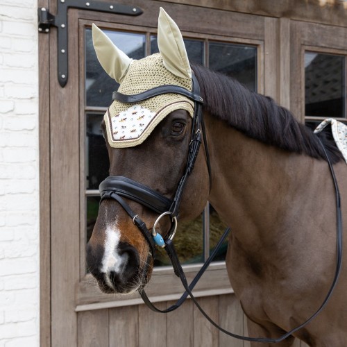 Kentucky Fly Veil Wellington Velvet Horse Printing