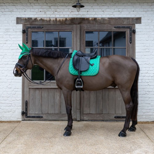 Kentucky Fly Veil Wellington Velvet Horse Printing