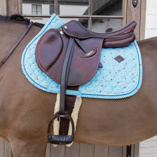 Kentucky Velvet Pied-de-Poule Jumping Saddle Pad