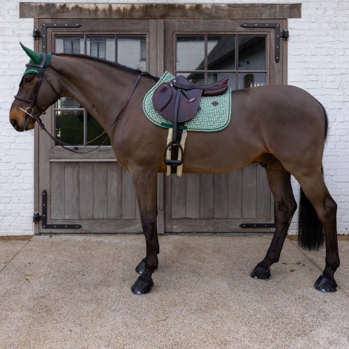 Kentucky Velvet Pied-de-Poule Jumping Saddle Pad