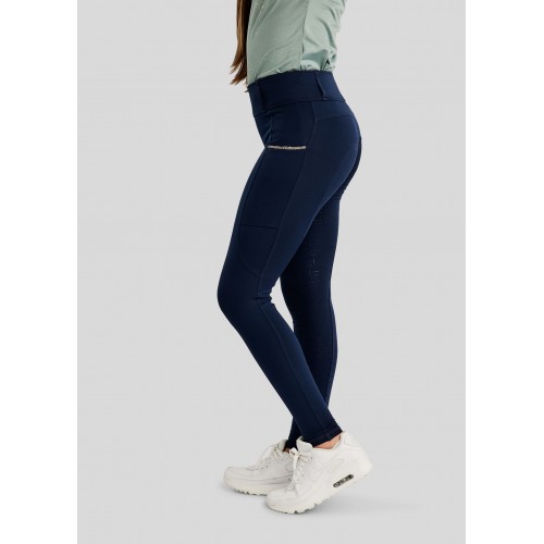 Montar SS26 Junior MoLila Champagne Crystal Tape Pull-On with Champagne Crystals Navy