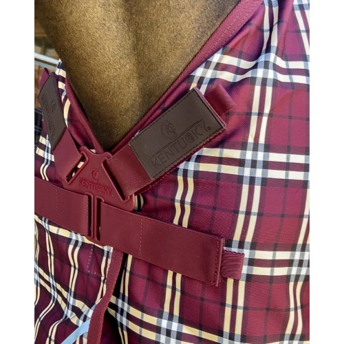 Kentucky Turnout Rug All Weather Waterproof Comfort 0g Bordeaux Check