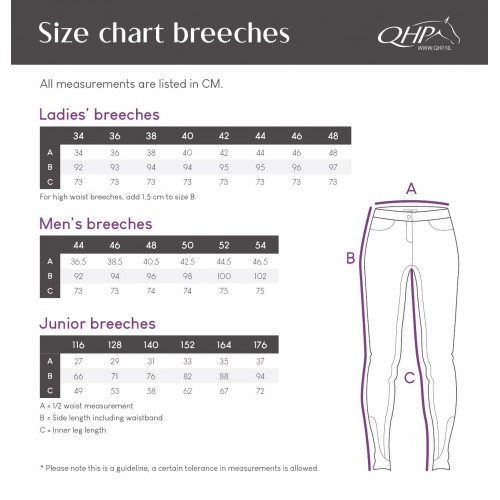 QHP SS26 Aubree Riding Tights with leg grip