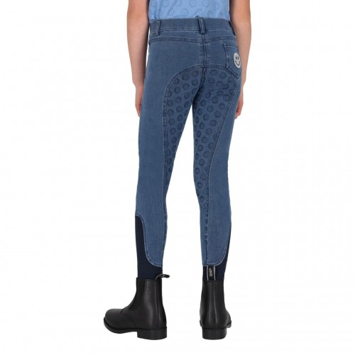 QHP SS26 Rosalynn Junior Riding Tights Full Grip Denim