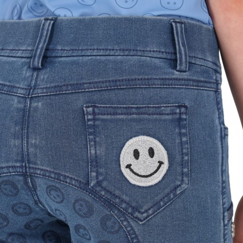 QHP SS26 Rosalynn Junior Riding Tights Full Grip Denim