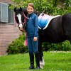 QHP SS26 Rosalynn Junior Riding Tights Full Grip Denim