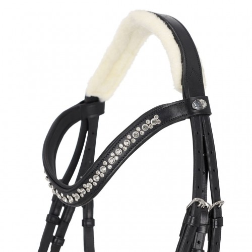 QHP Sensisoft Bridle Sheepskin Set