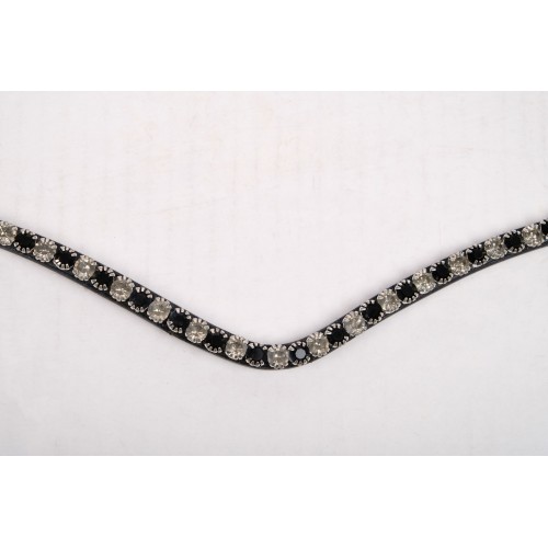 Montar Fair Curved Browband Black Crystal