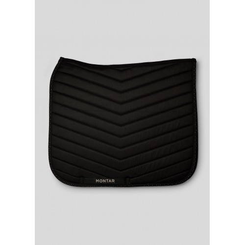Montar SS26 Fair Dressage Saddle Pad with Gunmetal Crystals Black