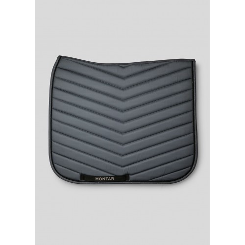 Montar SS26 Fair Dressage Saddle Pad with Gunmetal Crystals Grey