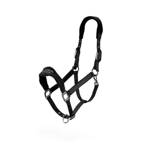 Equestrian Stockholm Black Anatomic Fleece Halter