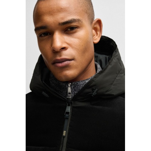 BOSS Equestrian FW25 Men's Cord Puffer Jacket Tomas